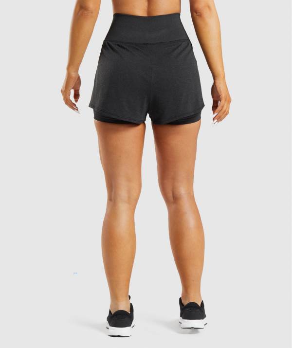 Damske Šortky Gymshark Vital Seamless 2.0 2-in-1 Čierne | OW3569712